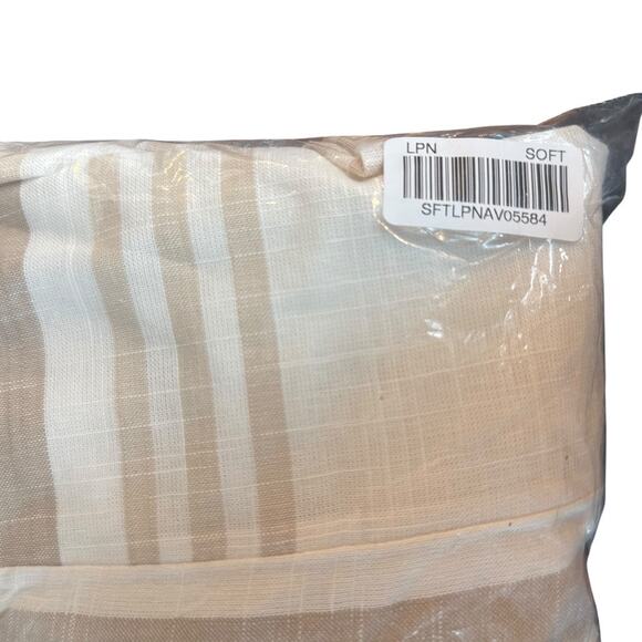 Soft Surroundings Calypso Breeze Dress XL Linen Blend Beige Tan Plaid Tunic - Picture 8 of 9